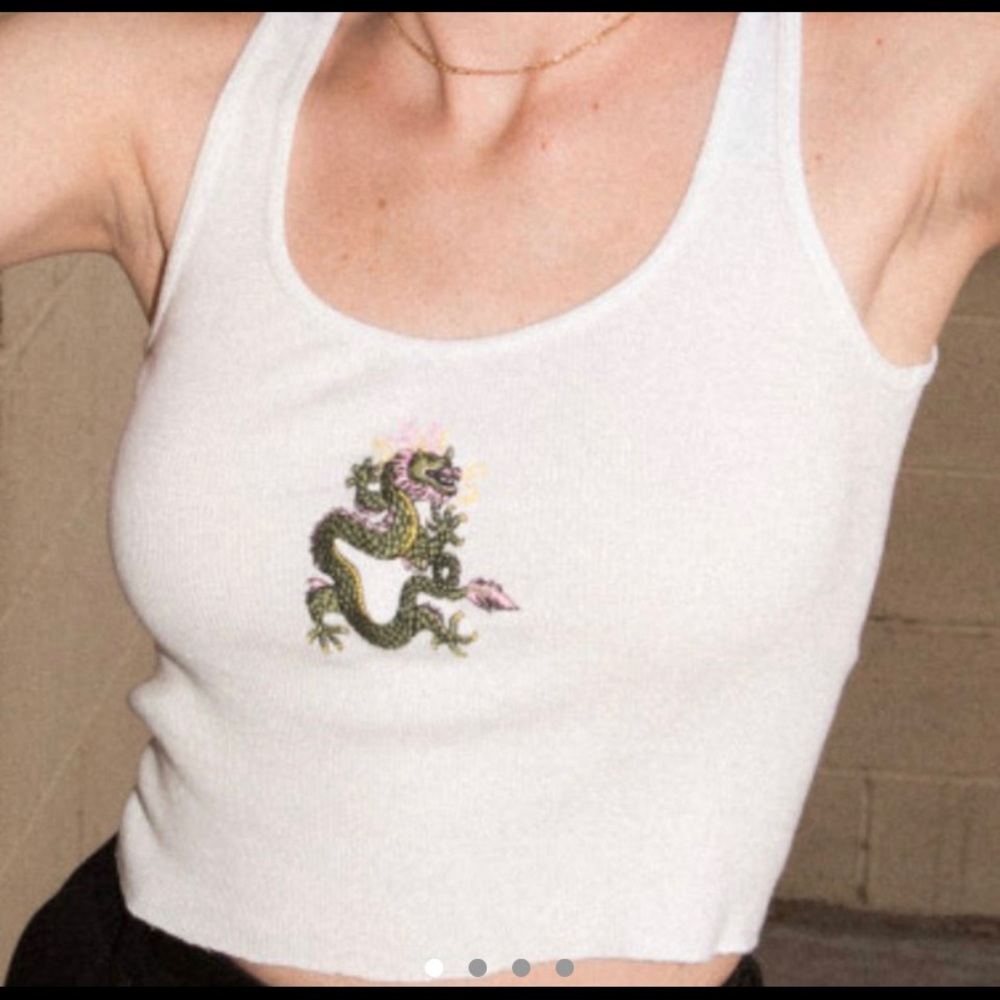 White Dragon Tank Top